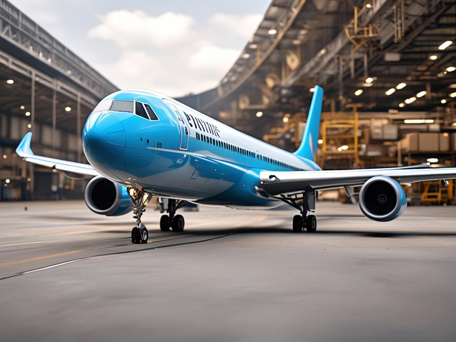 空運物品到澳洲的飛機正在起飛