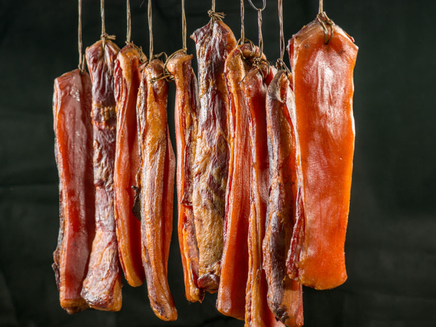 風干后的臘肉