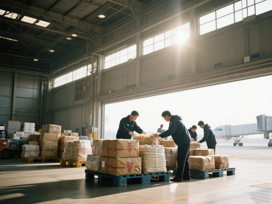 快遞人員正在倉庫搬運快遞 快遞人員正在倉庫搬運快遞