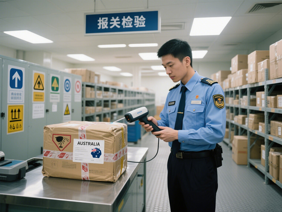從國內郵寄到澳洲的物品正在接受國內的海關檢驗